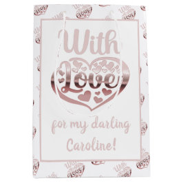 Metall i ro guld ser ut som Valentine hjärta, kärl