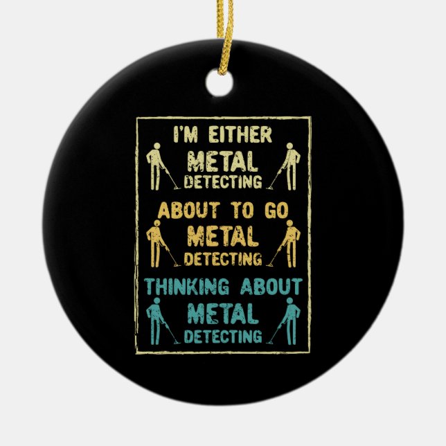 Metall Identifierar Metall-avkännare Julgransprydnad Keramik (Framsidan)