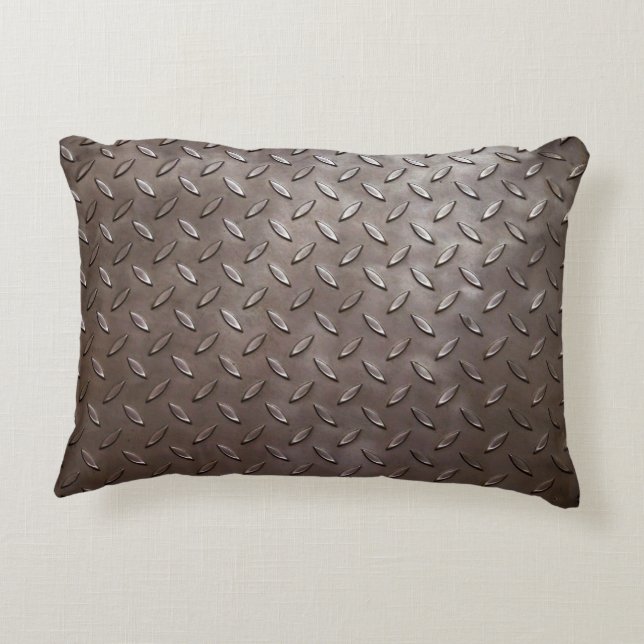 Metall inspirerat av ett hantverksmässigt hantverk prydnadskudde (Baksidan)