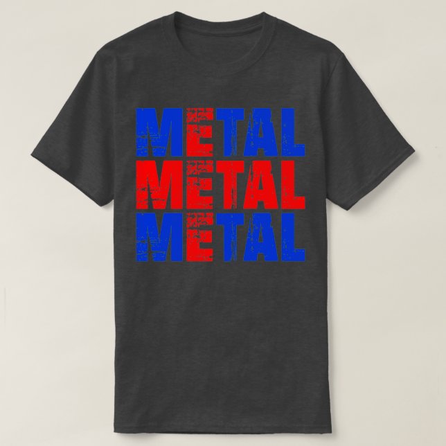METALL Island Flagga T Shirt (Design framsida)