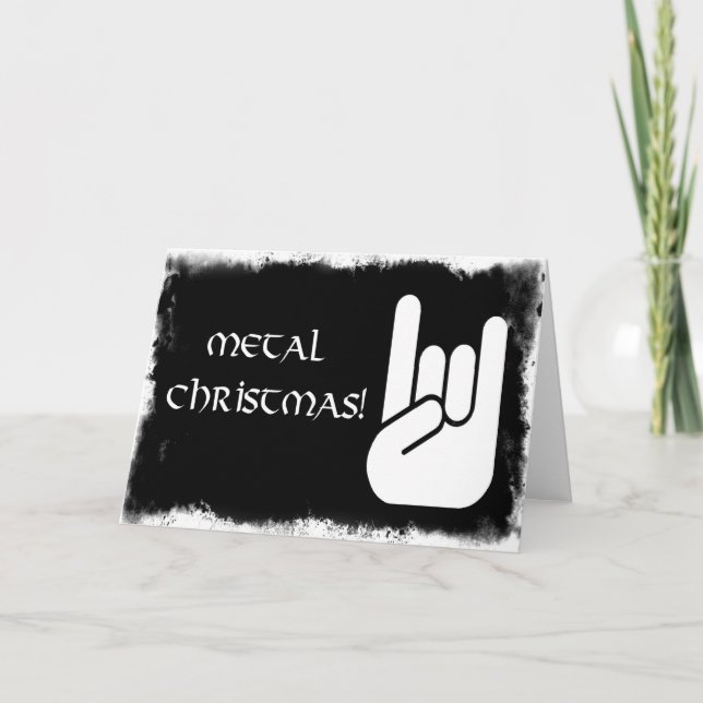 Metall jul! helgkort (Framsida)