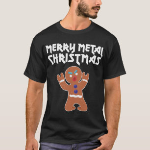 Metall jul, lustig Metall Pepparkaksgubbe T Shirt