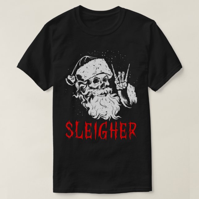 Metall julen i Jultomten vid jul Sten på Hail T Shirt (Design framsida)