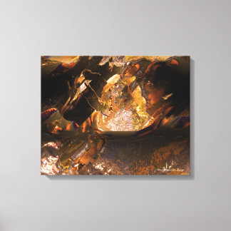 Metall Kärlek skadad 2 Wrapped Canvas
