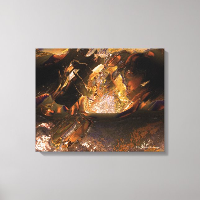 Metall Kärlek skadad 2 Wrapped Canvas (Framsida)
