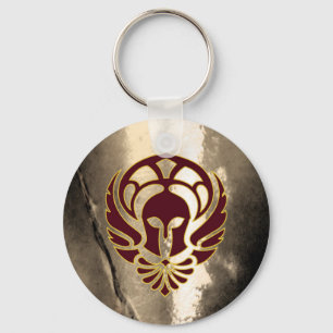 Metall Keychain för spartansk krigare för fantas Nyckelring
