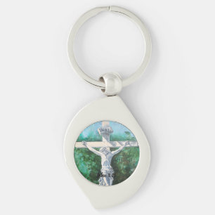 Metall Keychain John 3:16 kyrkopastor Swirl Silverfärgad Nyckelring