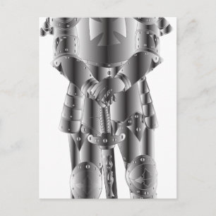 Metall Knight Vykort