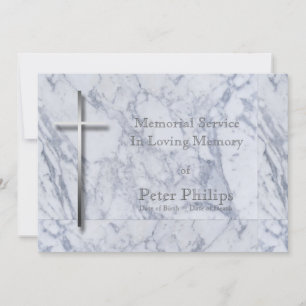 Metall Kor Marble 1: Begravningsmeddelande Inbjudningar