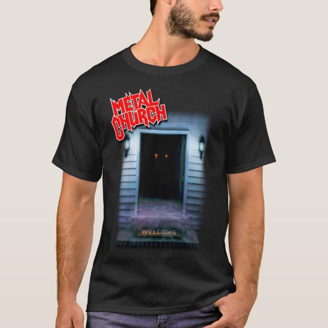 metall kyrkan i mörk, den klassiska old school-hea t shirt (Framsida)