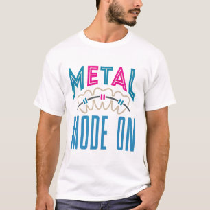 Metall-läge på ortodontistorgelklammerparentes t shirt