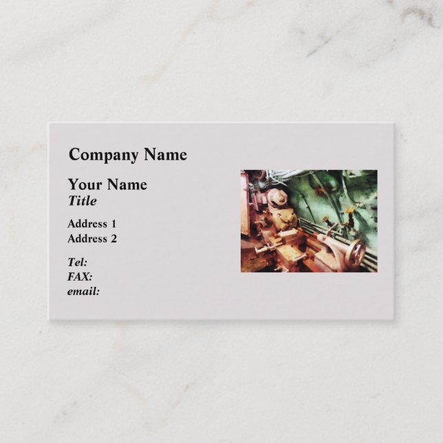 Metall Lathe i ubåten Visitkort (Framsida)