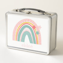 METALL LUNCHBOX : RAINBOW + STARS