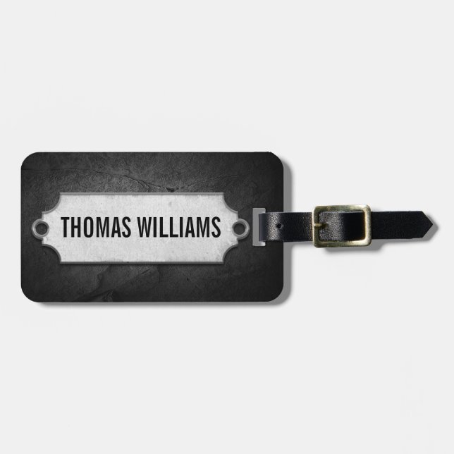 Metall Märkre vid Svarta havet Sten Bagagebricka (Horisontell Framsida)