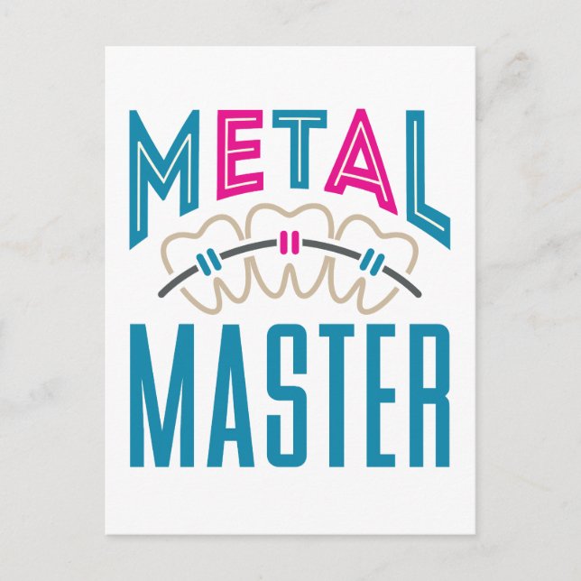 Metall Master Orthodontist Braces Vykort (Framsida)