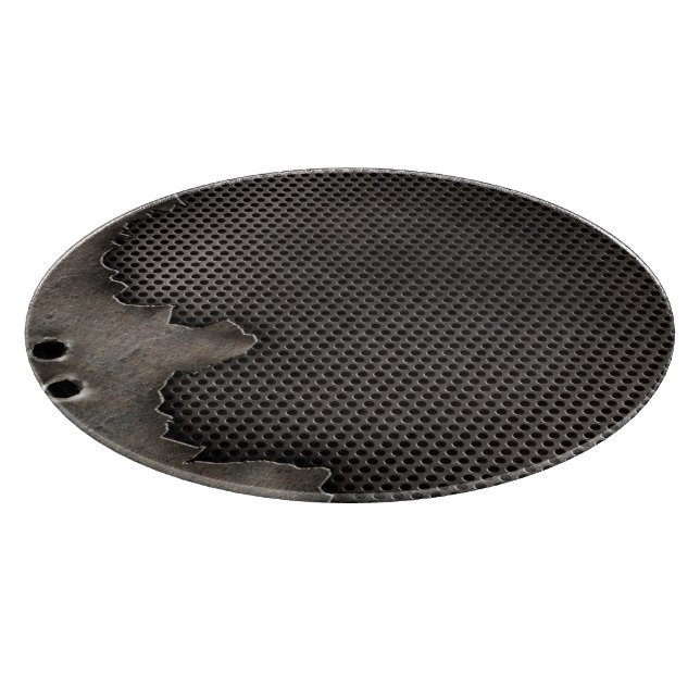 Metall med kulan spela golfboll i hål bakgrund (Hörn)