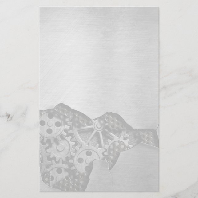 Metall med mekanisk skada brevpapper (Framsida)