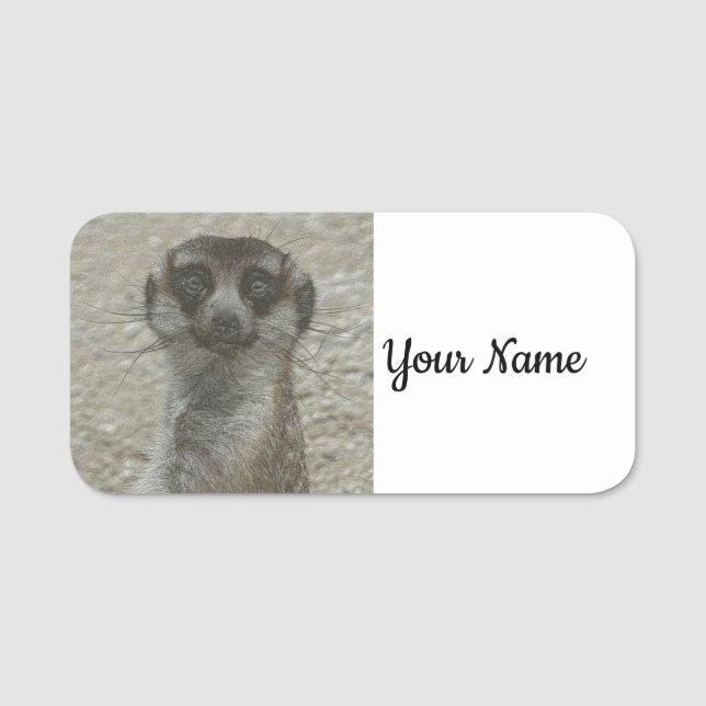 metall meerkat namnbricka (Framsida)