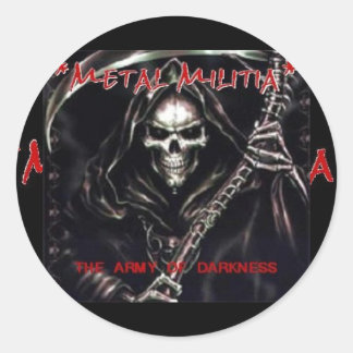 Metall Militia Logotyp, Metall Militia Runt Klistermärke