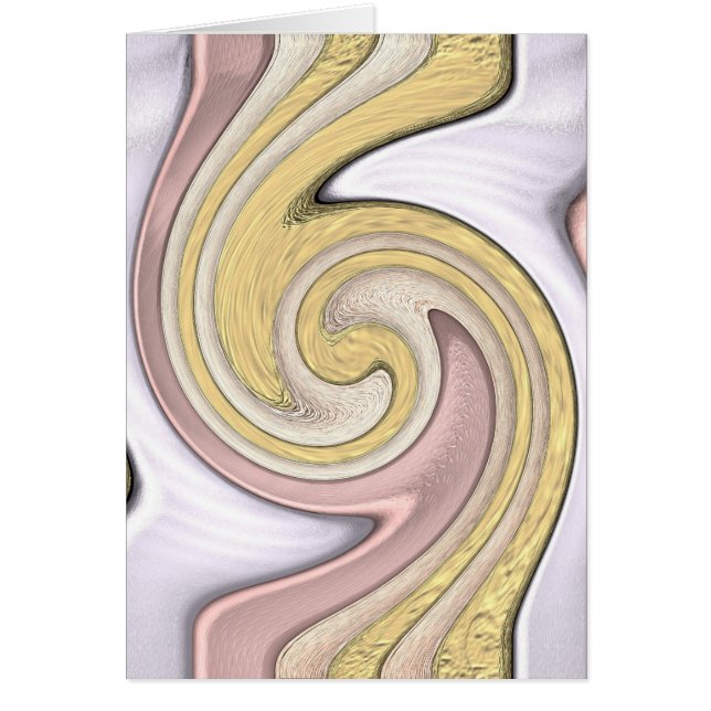 Metall mönster med skinn hälsningskort (Framsidan)