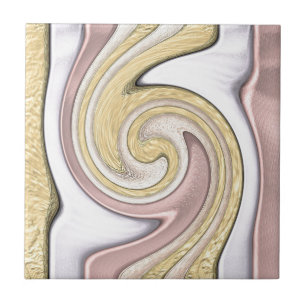 Metall mönster med skinn kakelplatta