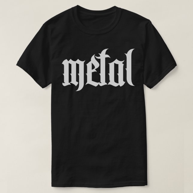 metall musiktatuering t shirt (Design framsida)
