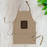 Metall nummer åtta Apron Förkläde<br><div class="desc">En coola av nummer åtta. Den här designen är en tryckt metall 8-design. Siffran åtta ställs in i en metall-rektangel som har en riva i varje hörn av den. Mycket effektivt. Den här metall 8-designen ser underbar ut på den här plattan. Perfekt för dig själv eller som gåva</div>