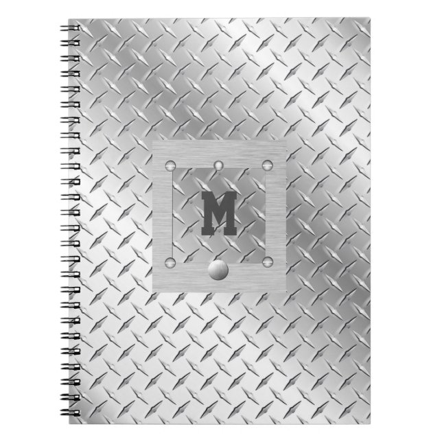 Metall och Stål Spiral fotopatbook Anteckningsbok (Framsidan)