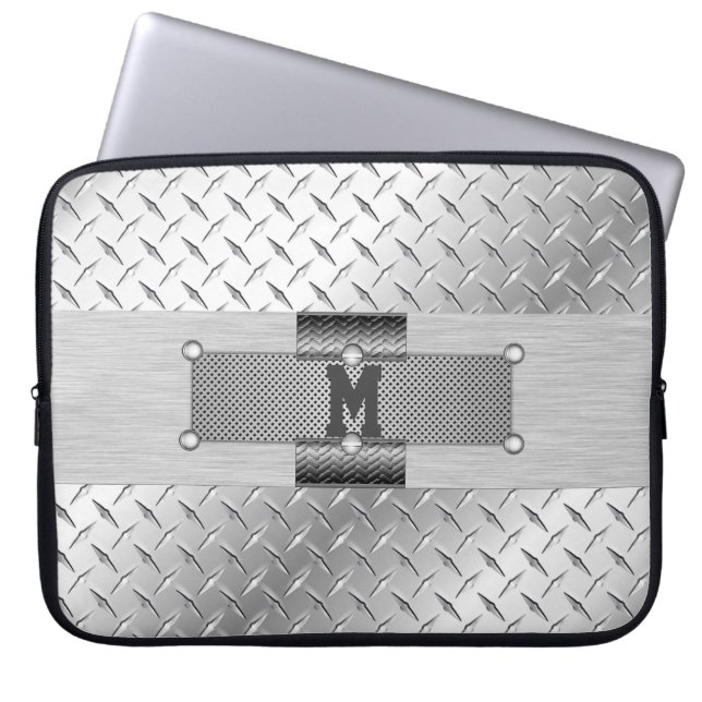 Metall och Steel Electronics Bag Laptop Fodral (Framsidan)