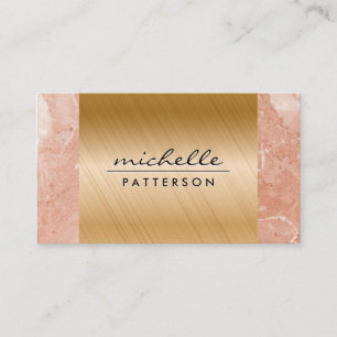 Metall Orange Marble Trim Visitkort