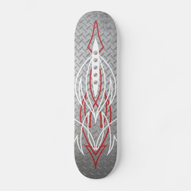 Metall Pinstriping Mini Skateboard Bräda 18,7 Cm (Framsida)
