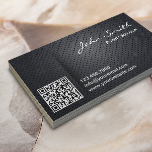 Metall QR kodifierar den plast- kirurgvisitkorten Visitkort