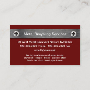 Metall Recycling Services Affärskort Visitkort