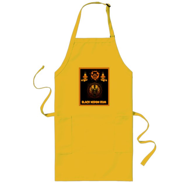 Metall-reklamskylt för svart telefonsvarare långt förkläde (Framsidan)