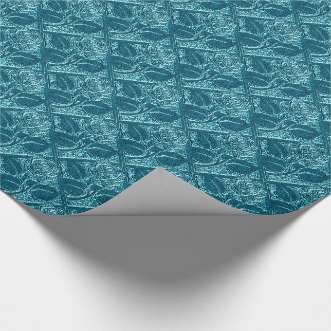 Metall Ro-02-Blue-Gift Wrapping Papper Presentpapper (Hörn)