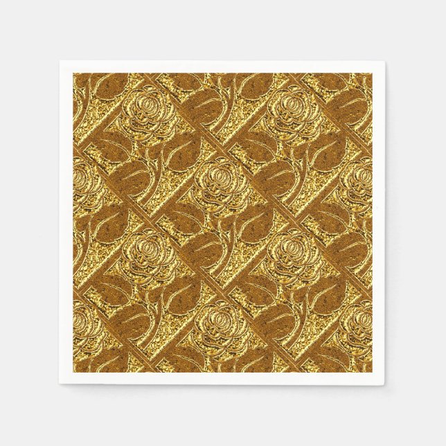 Metall-Ro-17-Guld-Pappra blöjor Pappersservett (Framsidan)
