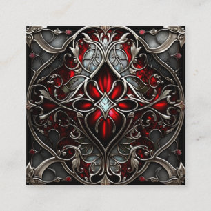 Metall Ruby Art Fyrkantigt Visitkort