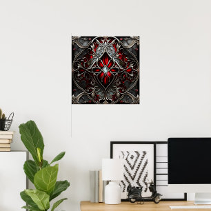 Metall Ruby Art Poster