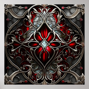 Metall Ruby Art Poster