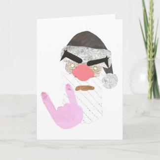 Metall Santa Notecard Helgkort