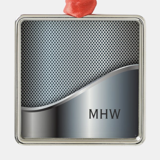 Metall Se anpassningsbar monogram ornament (Framsidan)
