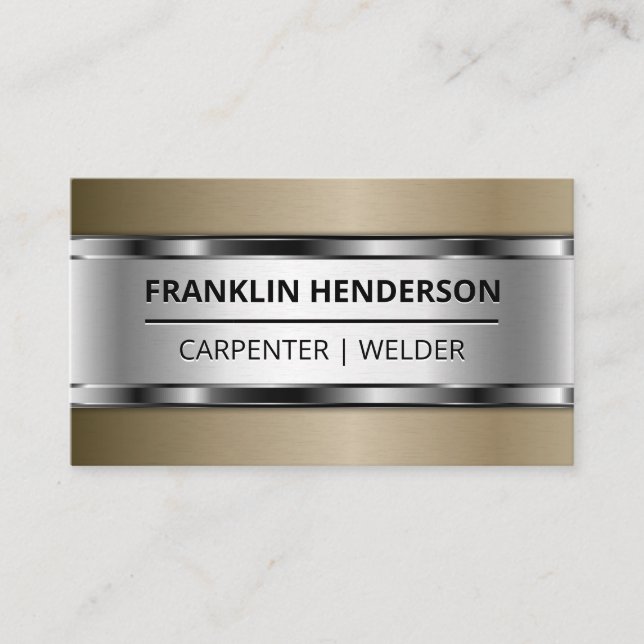 Metall Shine Affärskort Visitkort (Framsida)