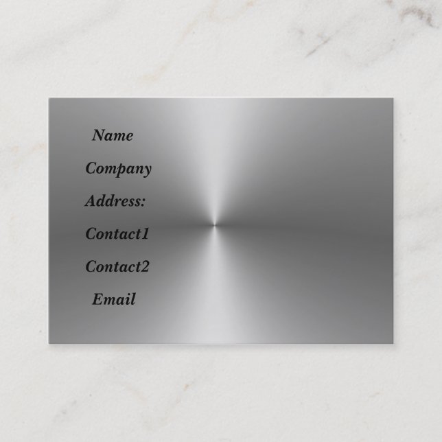 metall sleek 2 sida tillbaka metall pärlor visitkort (Framsida)