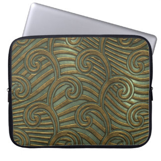 Metall snurrar: Sömlös struktur. Laptop Fodral