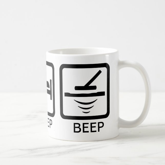 Metall som avkänner EAT--SLEEP-BEEPmuggen Kaffemugg (Höger)