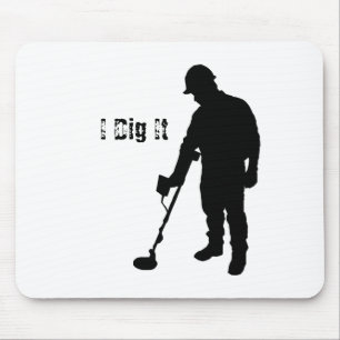 Metall som avkänner - jag gräver den - Mousepad Musmatta