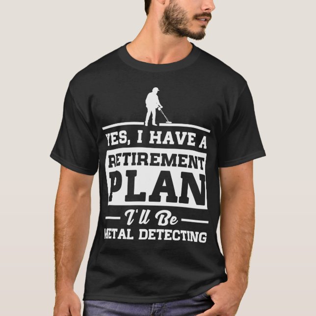 Metall som avkänner pension, planerar t shirt (Framsida)