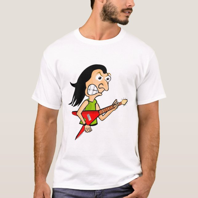 metall som leker gitarrgrabben! t shirt (Framsida)
