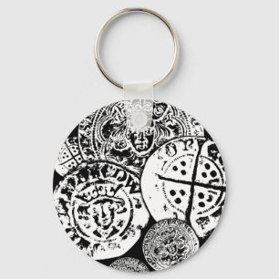 Metall som upptäcker gåva, lammat mynt nyckelring