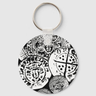 Metall som upptäcker gåva, lammat mynt nyckelring